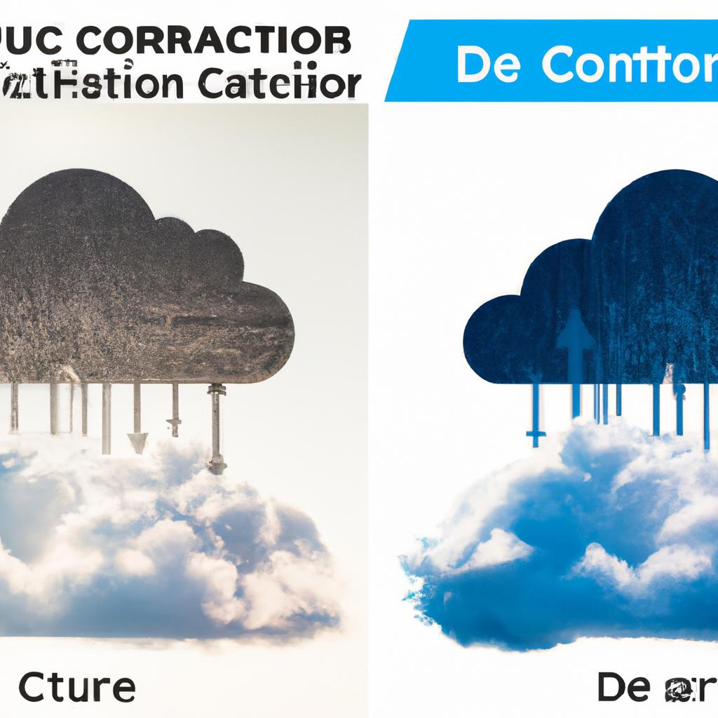 A data center before and after migration to the cloud, showing improved efficiency and reduced costs.
