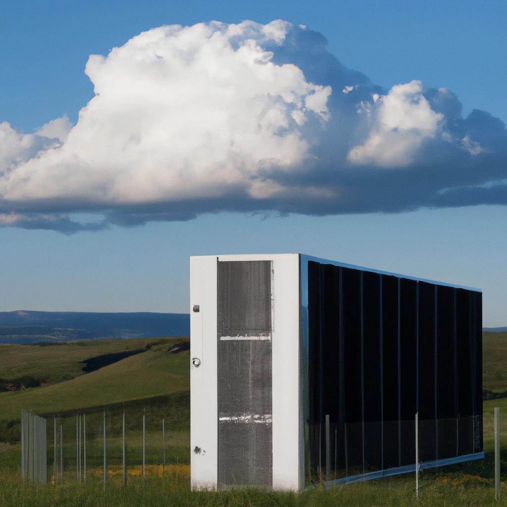 This cloud data center is located in a peaceful and remote area surrounded by beautiful natural scenery.