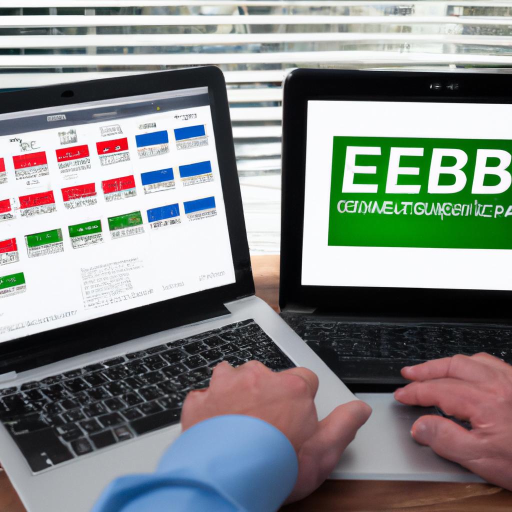 A person with a serious expression comparing QuickBooks and ERP systems on their laptop screen